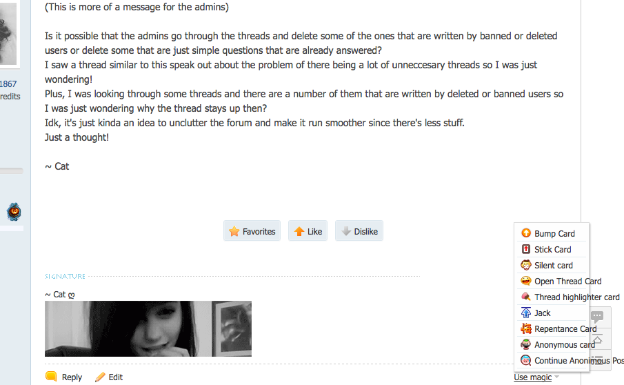 In the bottom right corner it says "Use Magic." Hover over those words and click repentance card ...